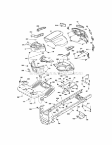 Page H Diagram and Parts List for 917254311  Craftsman Lawn Tractor