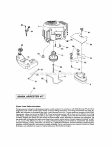 Page U Diagram and Parts List for 917254321  Craftsman Lawn Tractor