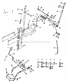 Page E Diagram and Parts List for 917254322  Craftsman Lawn Tractor