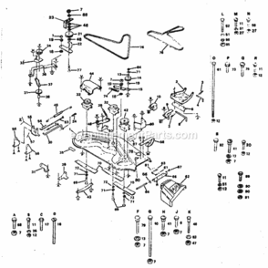 Page F Diagram and Parts List for 917254322  Craftsman Lawn Tractor