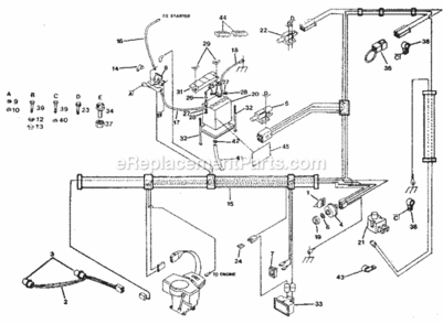 Page A Diagram and Parts List for 917254323  Craftsman Lawn Tractor