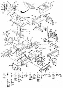 Page B Diagram and Parts List for 917254323  Craftsman Lawn Tractor