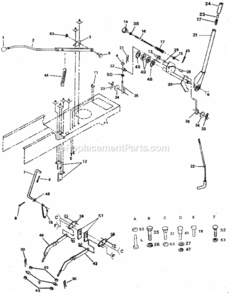 Page E Diagram and Parts List for 917254323  Craftsman Lawn Tractor