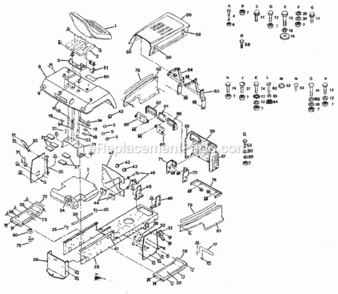 Page B Diagram and Parts List for 917254330  Craftsman Lawn Tractor