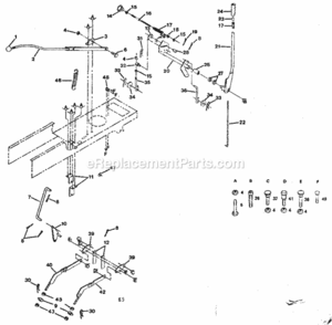 Page E Diagram and Parts List for 917254330  Craftsman Lawn Tractor