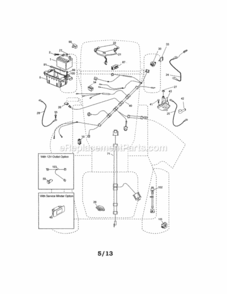 Page G Diagram and Parts List for 917254330  Craftsman Lawn Tractor