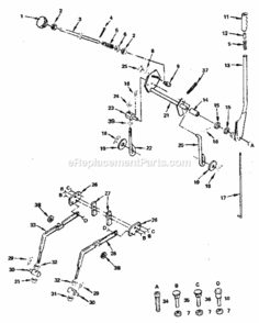 Page E Diagram and Parts List for 917254350  Craftsman Lawn Tractor