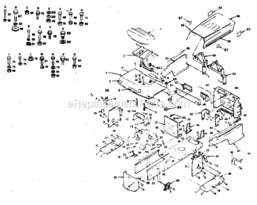 Page B Diagram and Parts List for 917254360  Craftsman Lawn Tractor