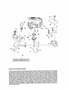 Page D Diagram and Parts List for 917254363  Craftsman Lawn Tractor