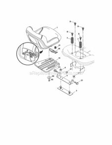Page H Diagram and Parts List for 917254363  Craftsman Lawn Tractor
