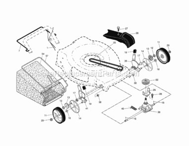 Page B Diagram and Parts List for 917254380  Craftsman Lawn Mower