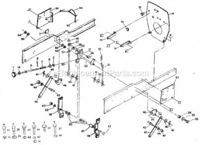 Page E Diagram and Parts List for 917254440  Craftsman Lawn Tractor