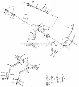 Page E Diagram and Parts List for 917254450  Craftsman Lawn Tractor