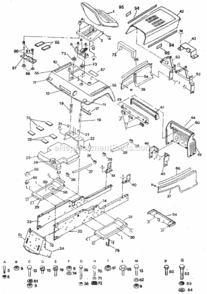 Page B Diagram and Parts List for 917254480  Craftsman Lawn Tractor