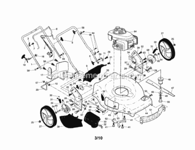 Page A Diagram and Parts List for 917254502  Craftsman Lawn Mower