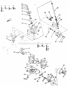 Part Location Diagram of 582986401 Craftsman Steer Shaft