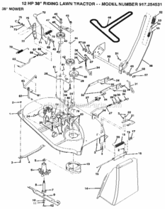 Page I Diagram and Parts List for 917254531  Craftsman Lawn Tractor