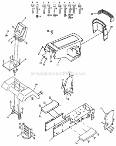Page B Diagram and Parts List for 917254532  Craftsman Lawn Tractor