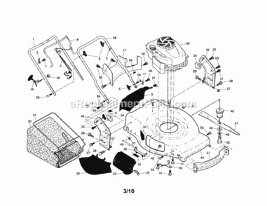 Page A Diagram and Parts List for 917254540  Craftsman Lawn Mower