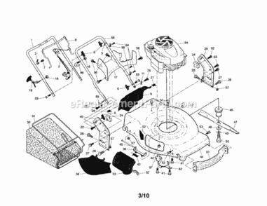 Page A Diagram and Parts List for 917254541  Craftsman Lawn Mower
