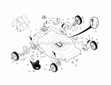 Page B Diagram and Parts List for 917254542  Craftsman Lawn Mower