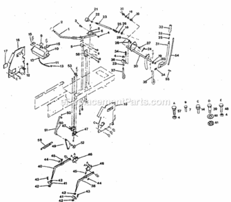 Page E Diagram and Parts List for 917254560  Craftsman Lawn Tractor