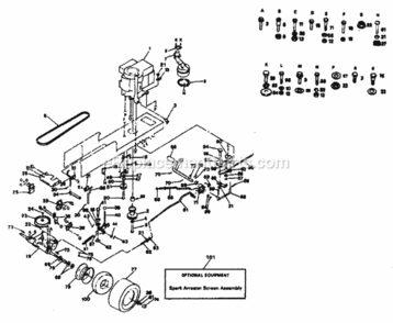 Page E Diagram and Parts List for 917254561  Craftsman Lawn Tractor