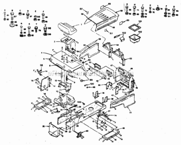 Page B Diagram and Parts List for 917254580  Craftsman Lawn Tractor
