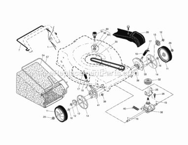 Page B Diagram and Parts List for 917254591  Craftsman Lawn Mower