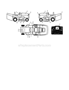 Page G Diagram and Parts List for 917254601  Craftsman Lawn Tractor