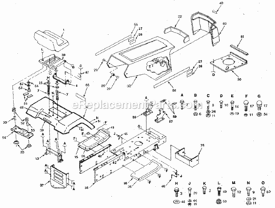 Page B Diagram and Parts List for 917254610  Craftsman Lawn Tractor