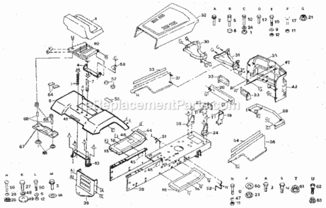 Page B Diagram and Parts List for 917254621  Craftsman Lawn Tractor