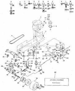 Page C Diagram and Parts List for 917254621  Craftsman Lawn Tractor