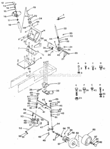 Page D Diagram and Parts List for 917254621  Craftsman Lawn Tractor