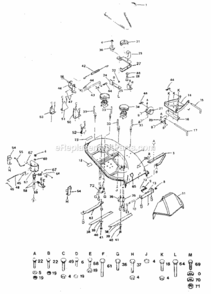 Page F Diagram and Parts List for 917254621  Craftsman Lawn Tractor