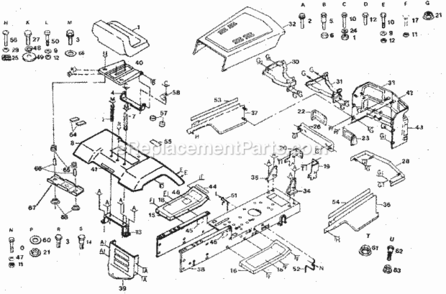 Page B Diagram and Parts List for 917254622  Craftsman Lawn Tractor