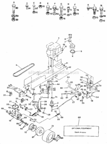 Page C Diagram and Parts List for 917254623  Craftsman Lawn Tractor
