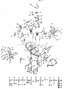 Page F Diagram and Parts List for 917254630  Craftsman Lawn Tractor