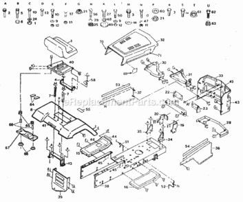 Page B Diagram and Parts List for 917254631  Craftsman Lawn Tractor
