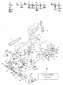 Page C Diagram and Parts List for 917254631  Craftsman Lawn Tractor