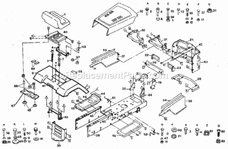 Page B Diagram and Parts List for 917254640  Craftsman Lawn Tractor