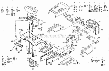Page B Diagram and Parts List for 917254641  Craftsman Lawn Tractor