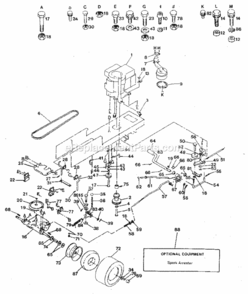 Page C Diagram and Parts List for 917254641  Craftsman Lawn Tractor