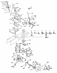 Page D Diagram and Parts List for 917254641  Craftsman Lawn Tractor