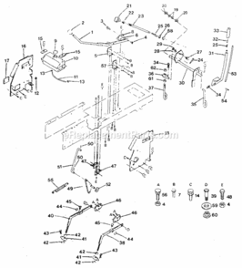 Page E Diagram and Parts List for 917254641  Craftsman Lawn Tractor