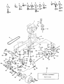 Page C Diagram and Parts List for 917254642  Craftsman Lawn Tractor