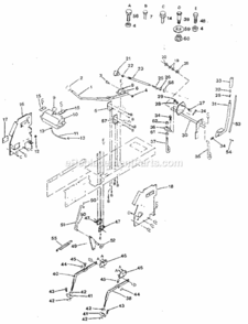 Page E Diagram and Parts List for 917254642  Craftsman Lawn Tractor