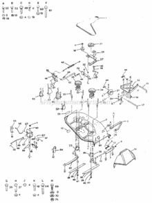 Page F Diagram and Parts List for 917254642  Craftsman Lawn Tractor