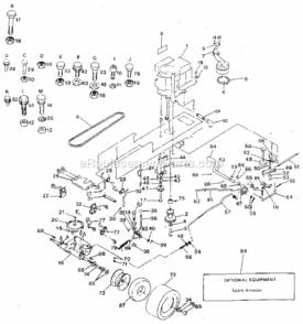 Page C Diagram and Parts List for 917254643  Craftsman Lawn Tractor