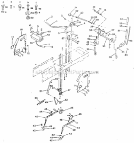 Page E Diagram and Parts List for 917254643  Craftsman Lawn Tractor